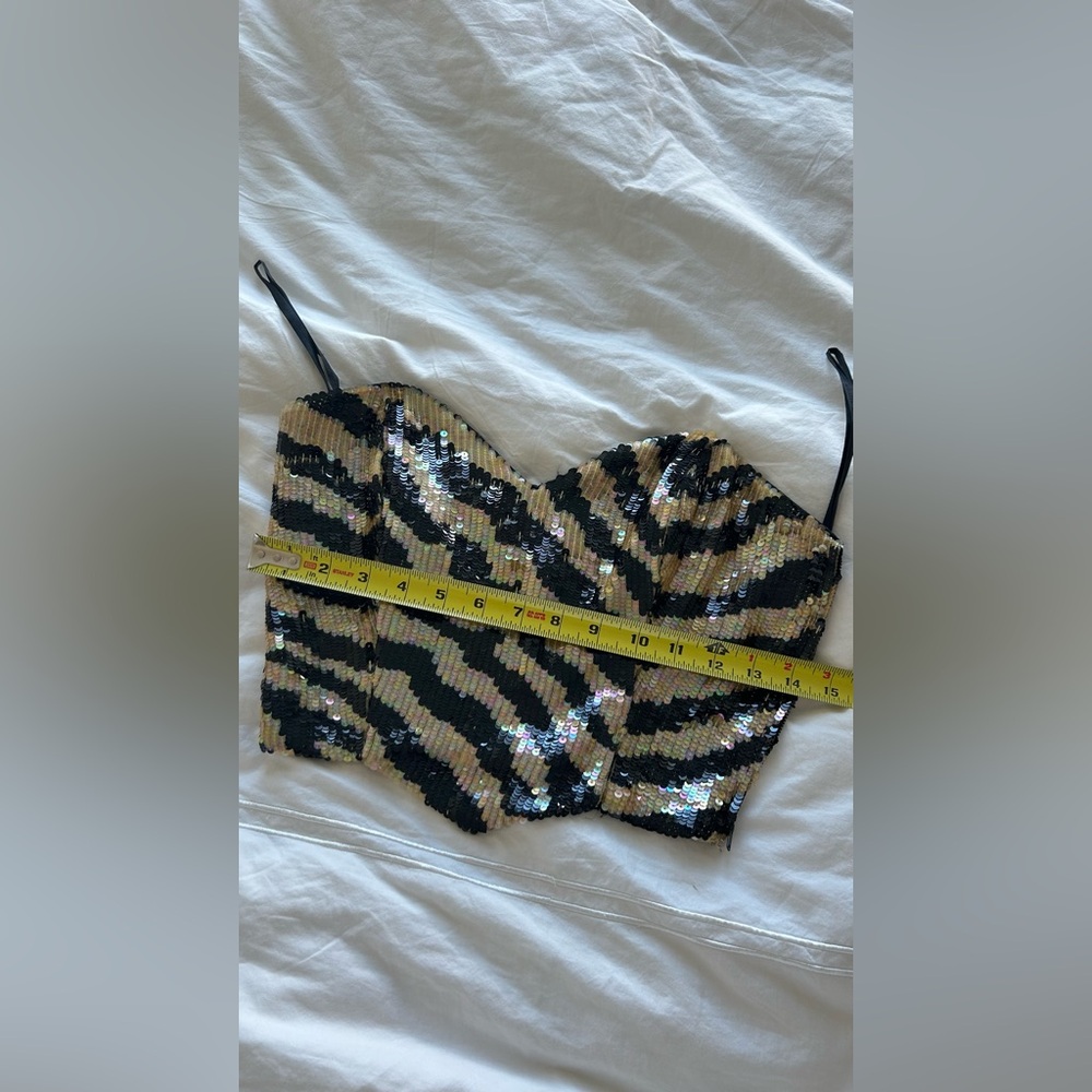 Jeanette kastenberg sequin crop bustier top - Picture 14 of 16